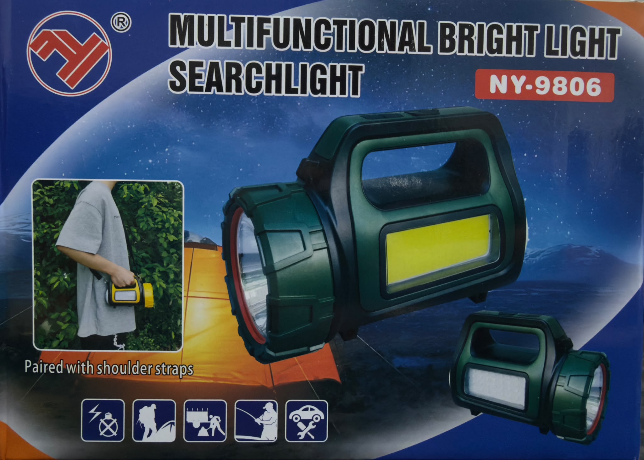 Rectangular Solar Work Light with Stand - 686