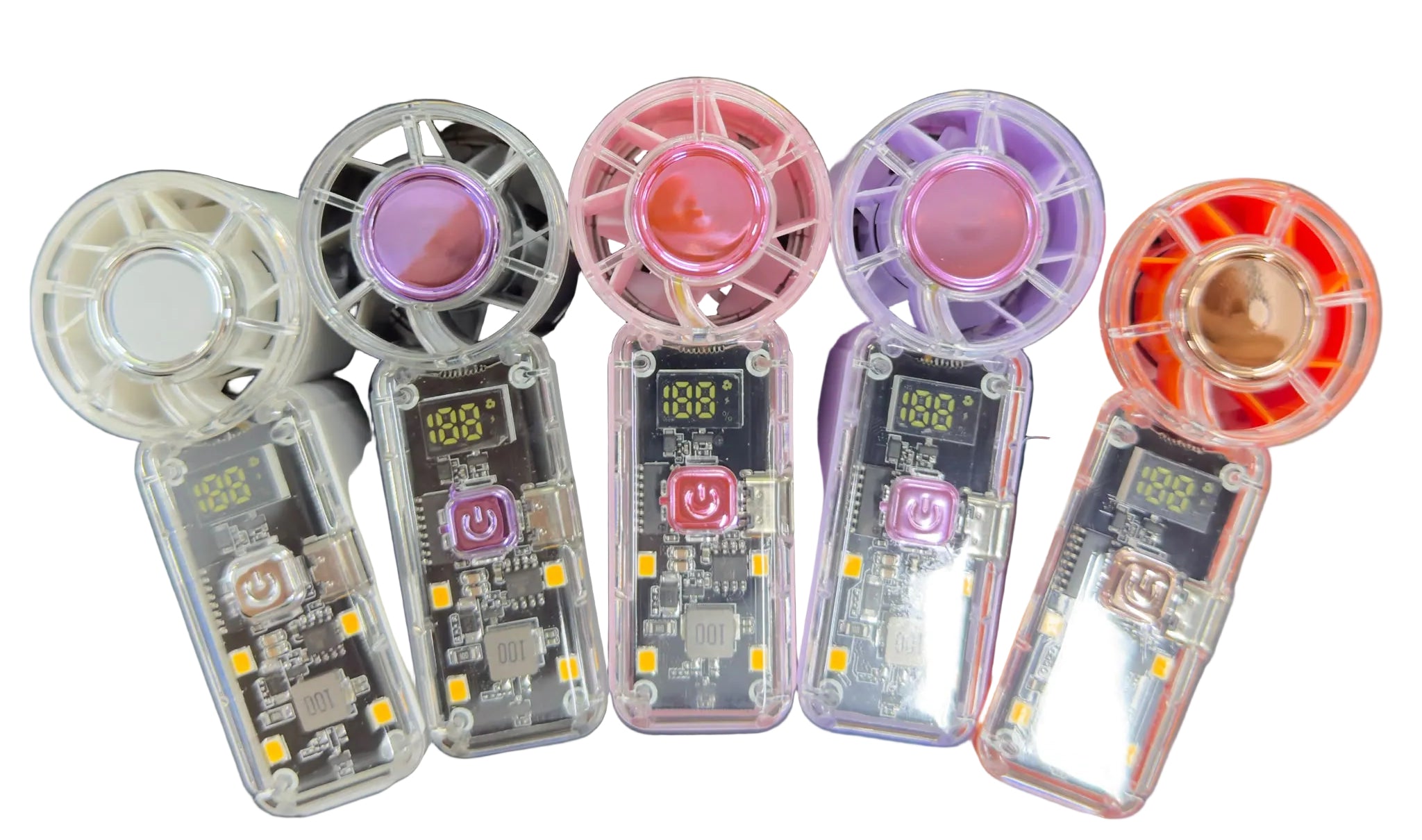 Mini See-Through Handheld Power Fan