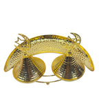 2-Piece Crescent Tray Gold Snack Container Set - A5-35