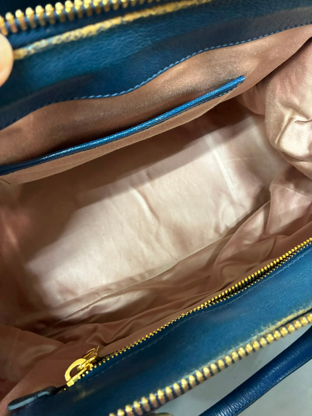 Miu Miu Madras Buckled Handles Leather Tote Bag