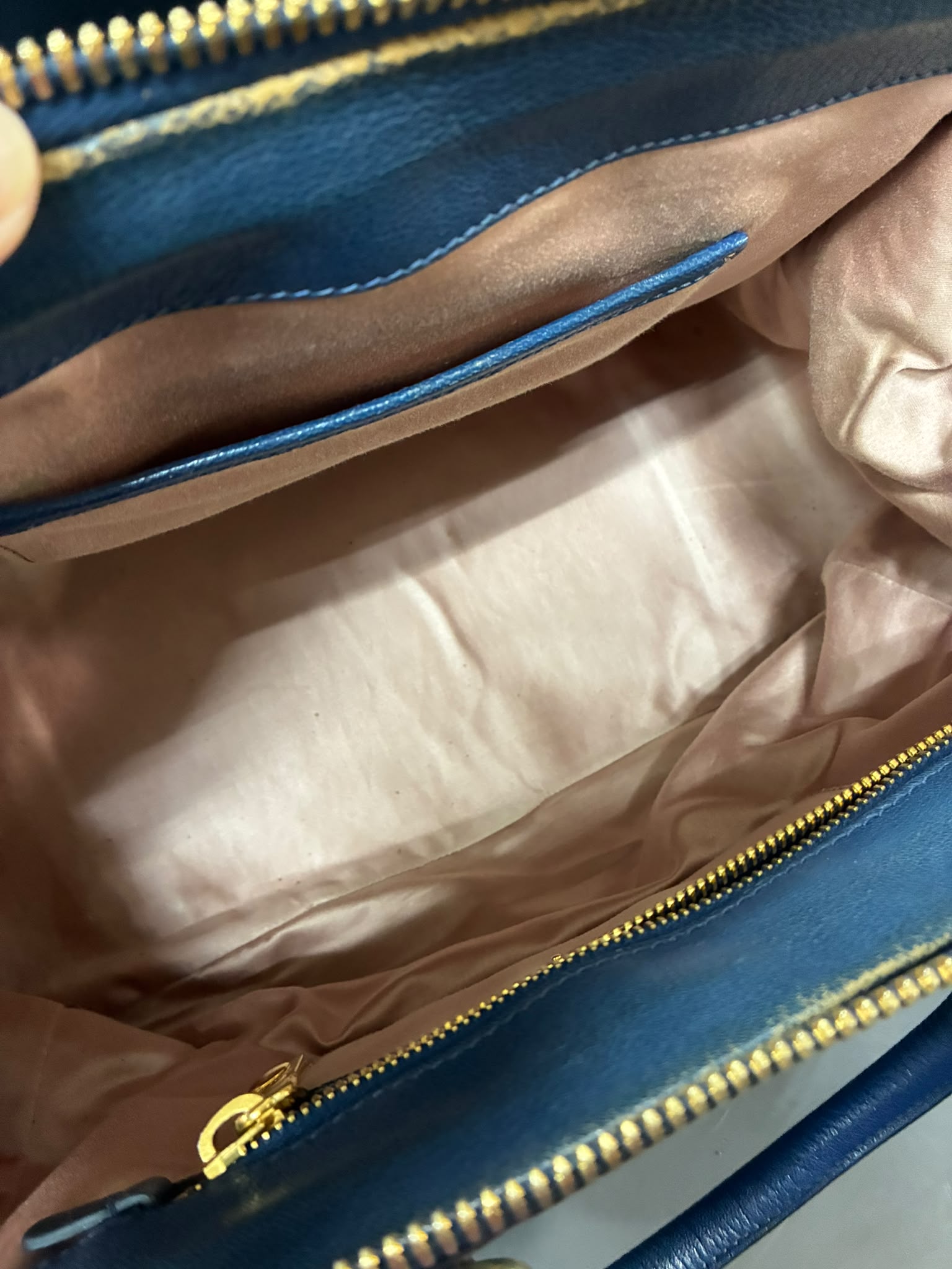 Miu Miu Madras Buckled Handles Leather Tote Bag