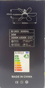 E27 Fan with LED Translucent Cover - 901