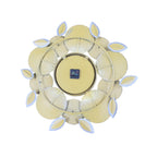 Gold & White Leaf Clock - A51183