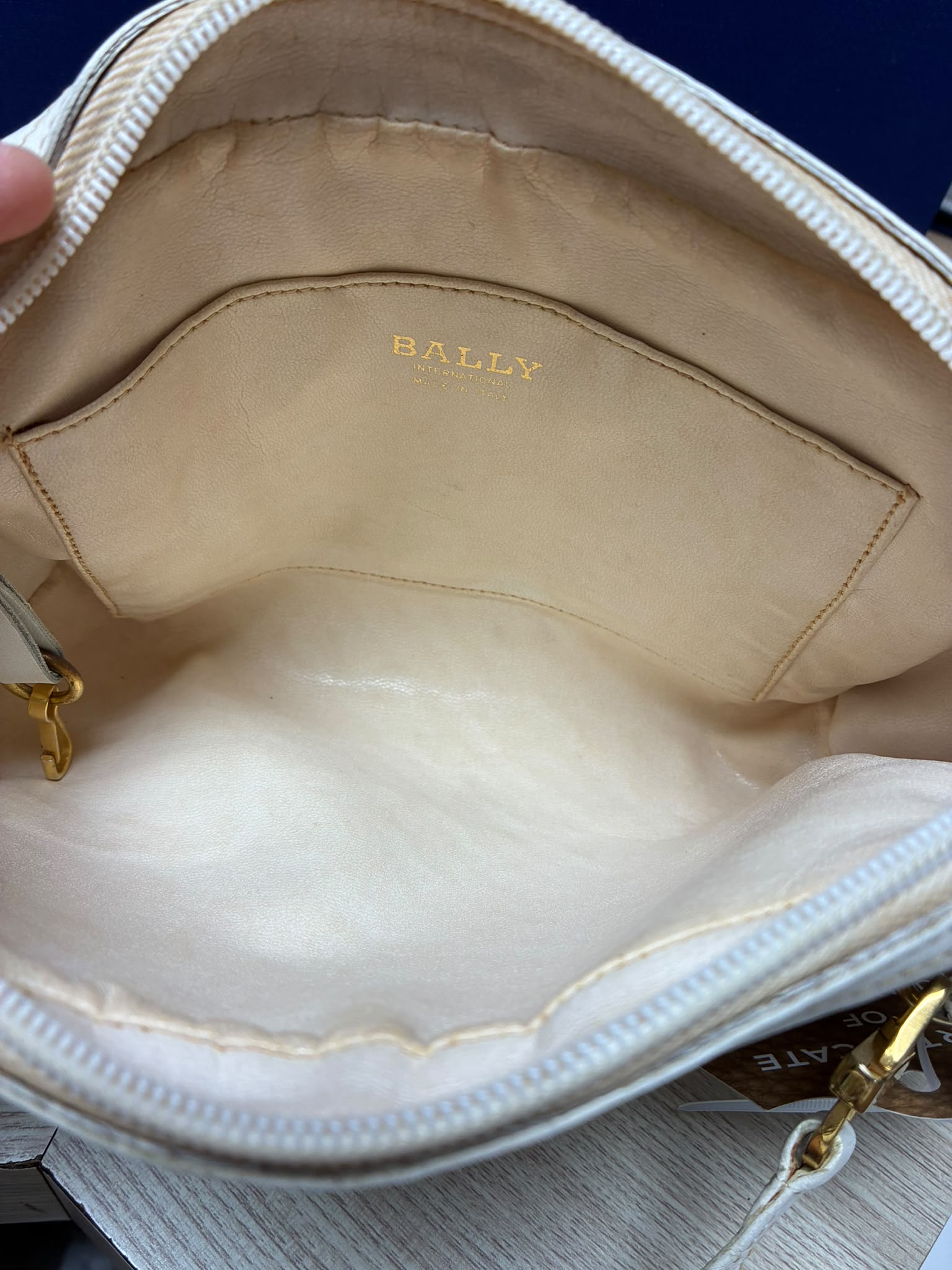 Bally Woven Checkerboard 3 Way Camera Bag Shoulder Bag