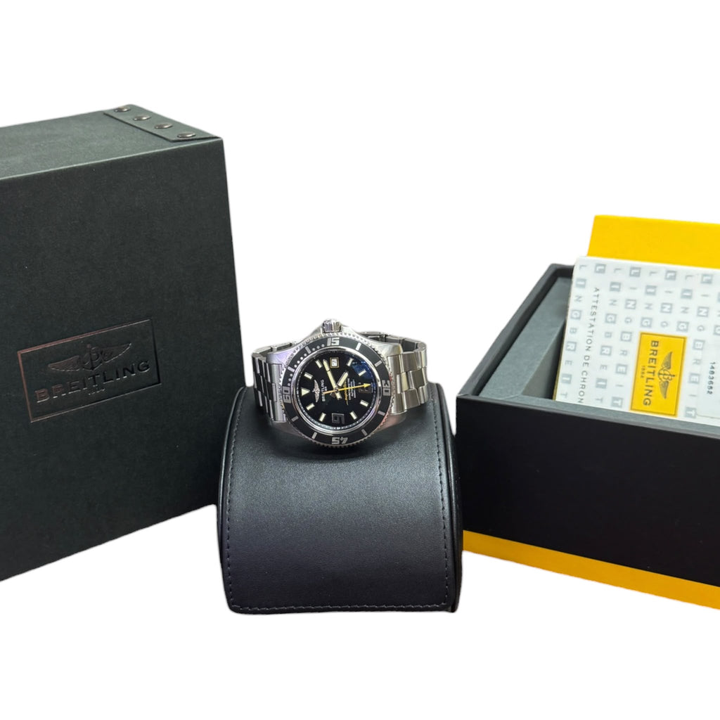 Breitling Superocean A17391 Automatic Watch With Cert and Box 42mm