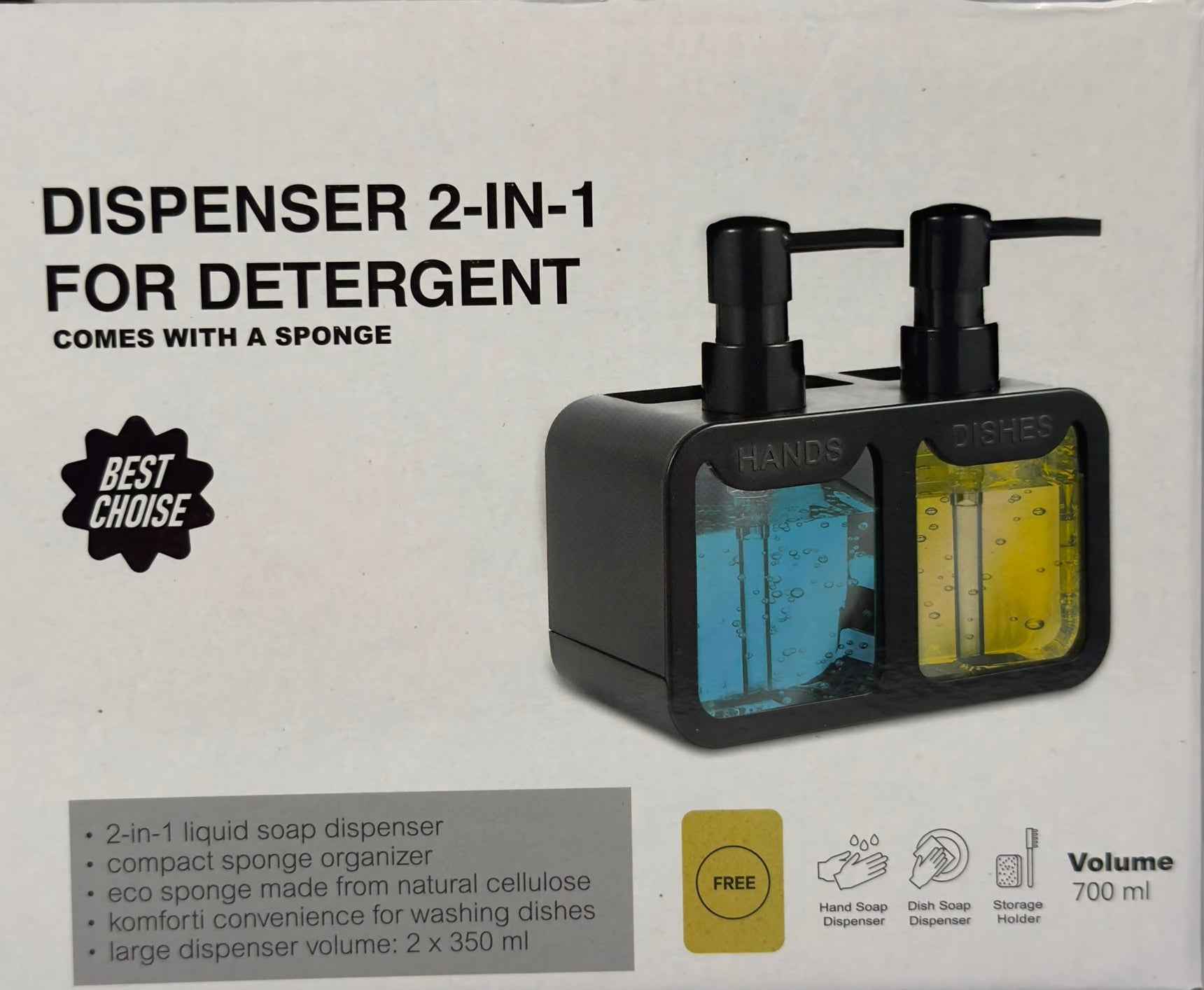 2-in-1 Soap Dispenser Main image