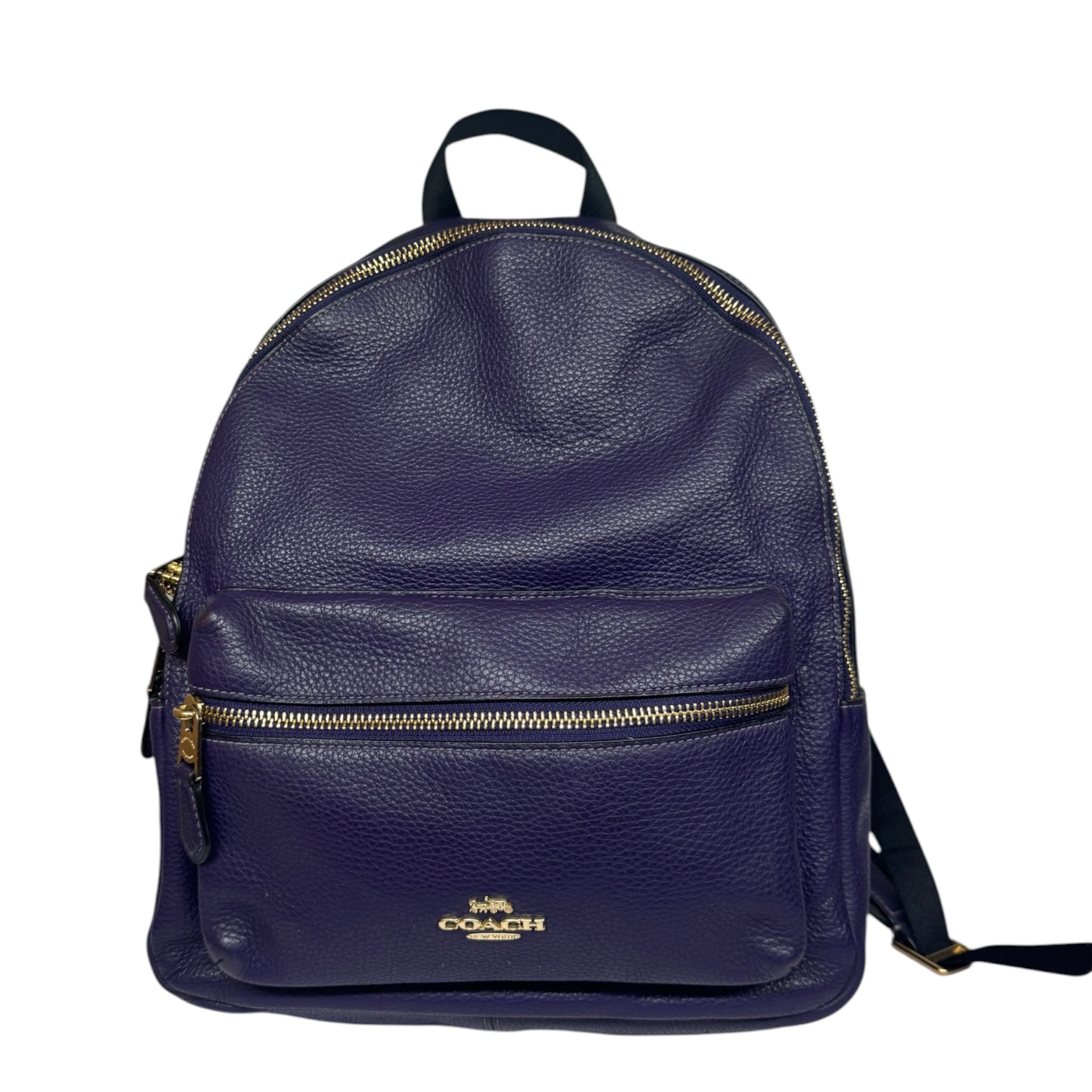 Coach F30550 Plain Leather Backpack Bag Main image