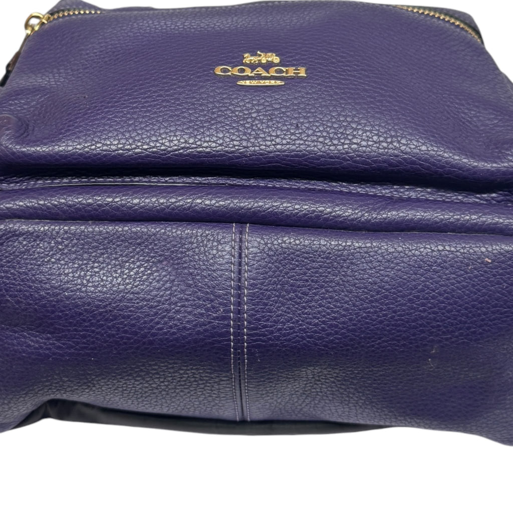 Coach F30550 Plain Leather Backpack Bag