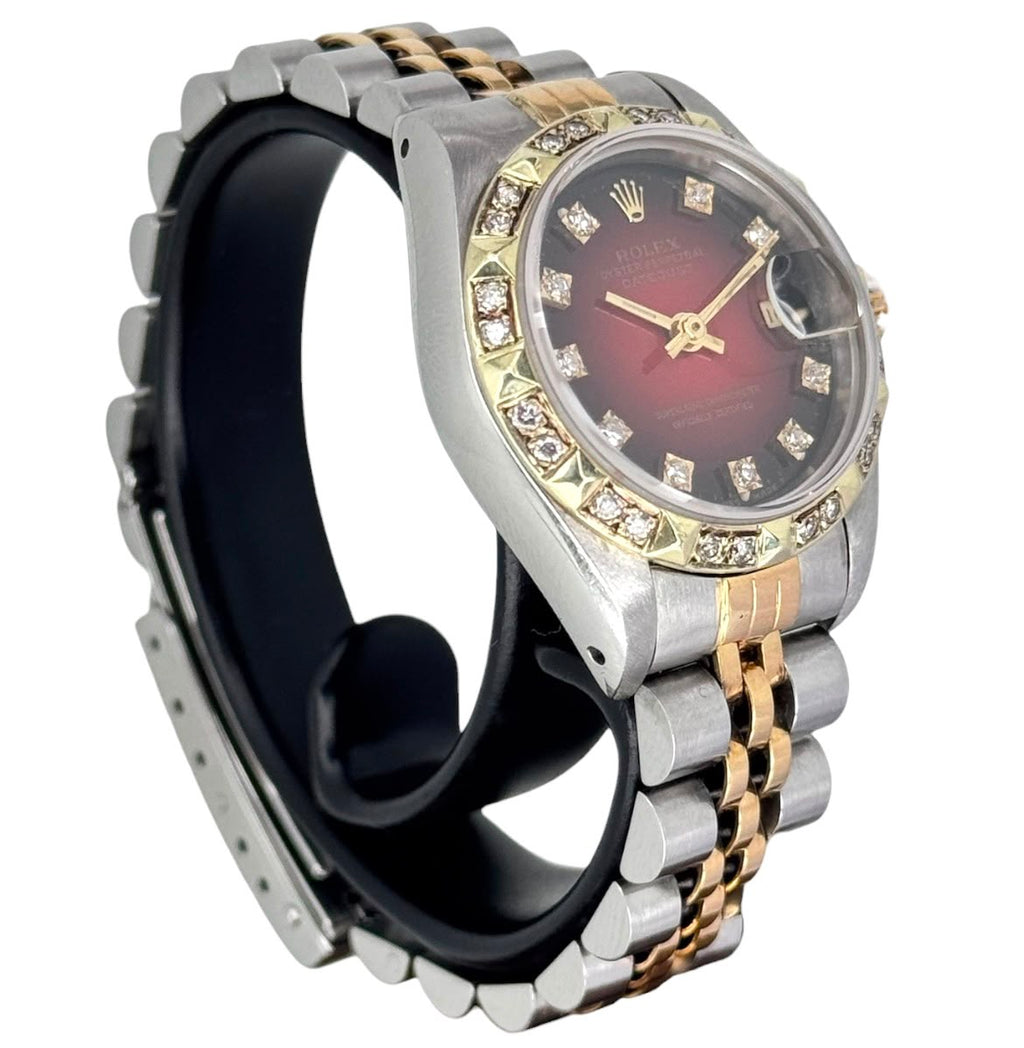 Rolex 69173 Date just Diamond Bezel and index Automatic Watch,26mm