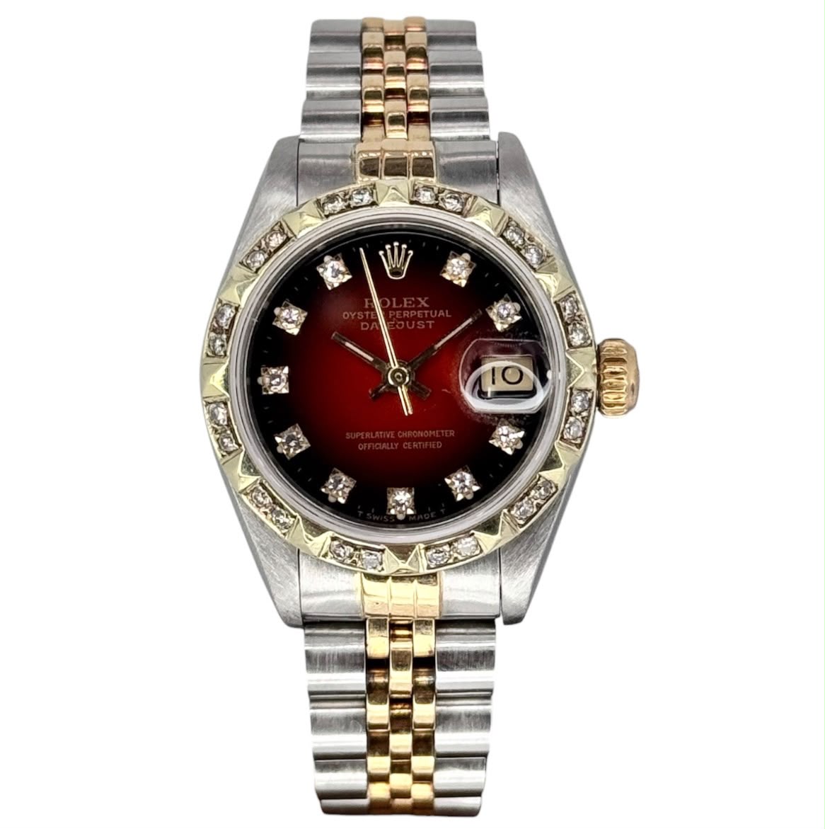 Rolex 69173 Date just Diamond Bezel and index Automatic Watch,26mm