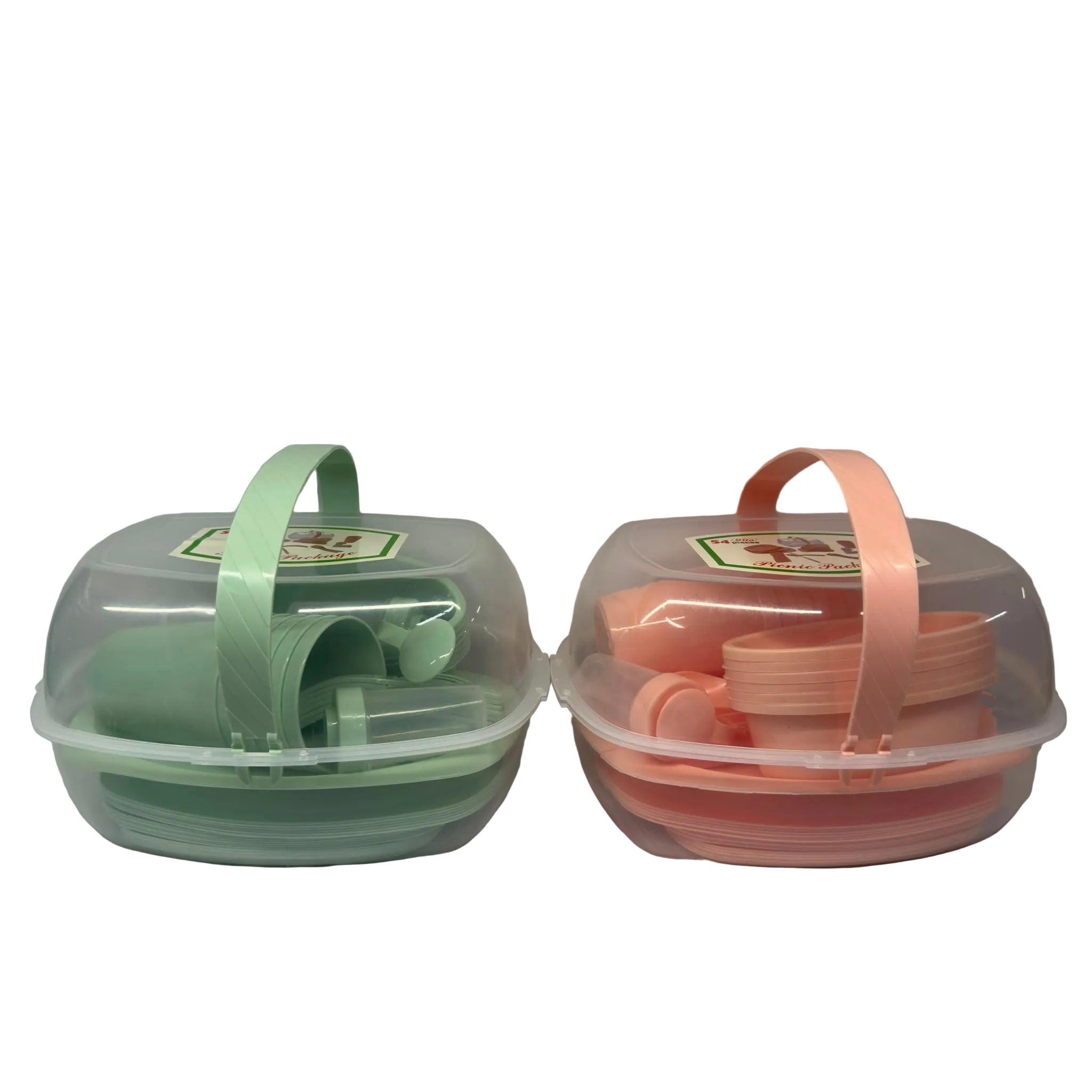 54-Piece Picnic Plate & Cutlery Set - 010-108-54