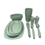 54-Piece Picnic Plate & Cutlery Set - 010-108-54