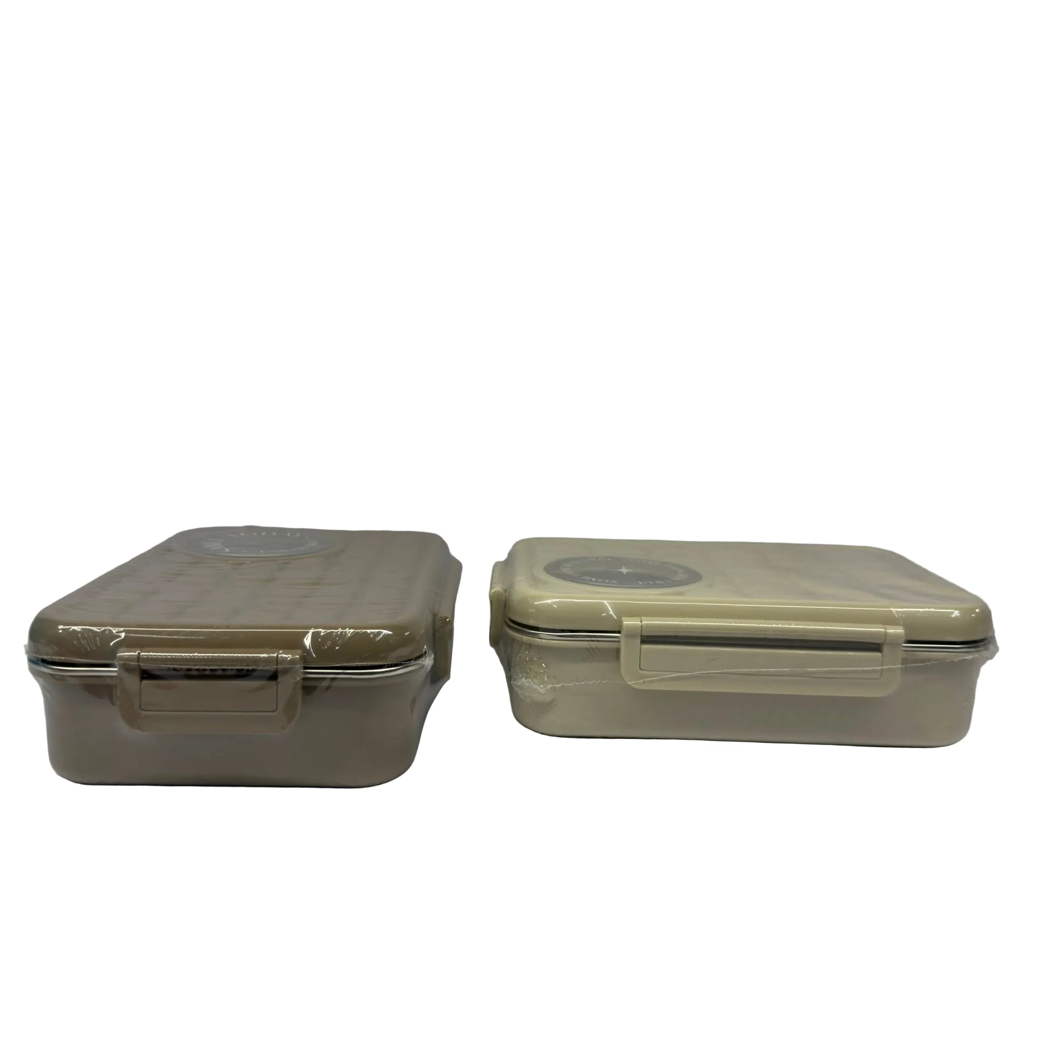 Stainless Steel Lunch Box with Beige Top - MX039