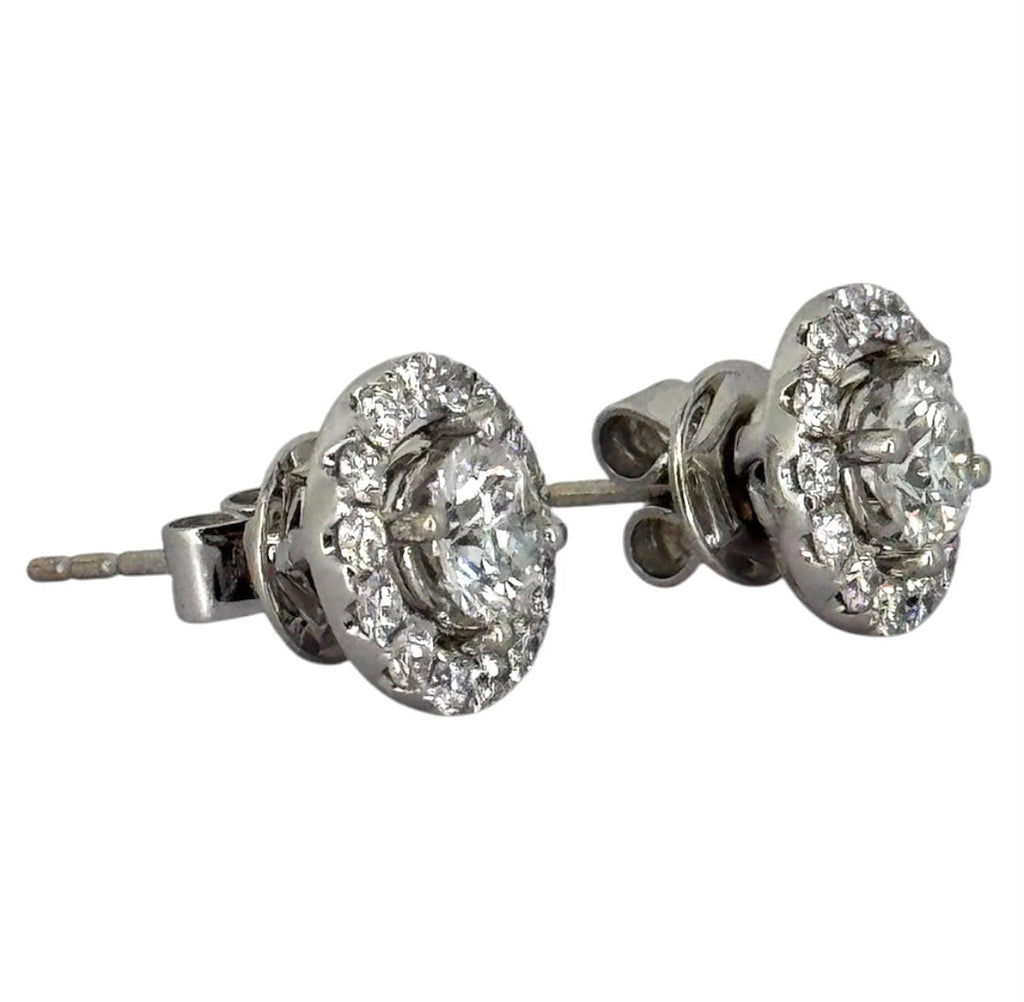 750WG 2Way Natural Diamond D2=Appx 1ct, D28=0.51cts Earring