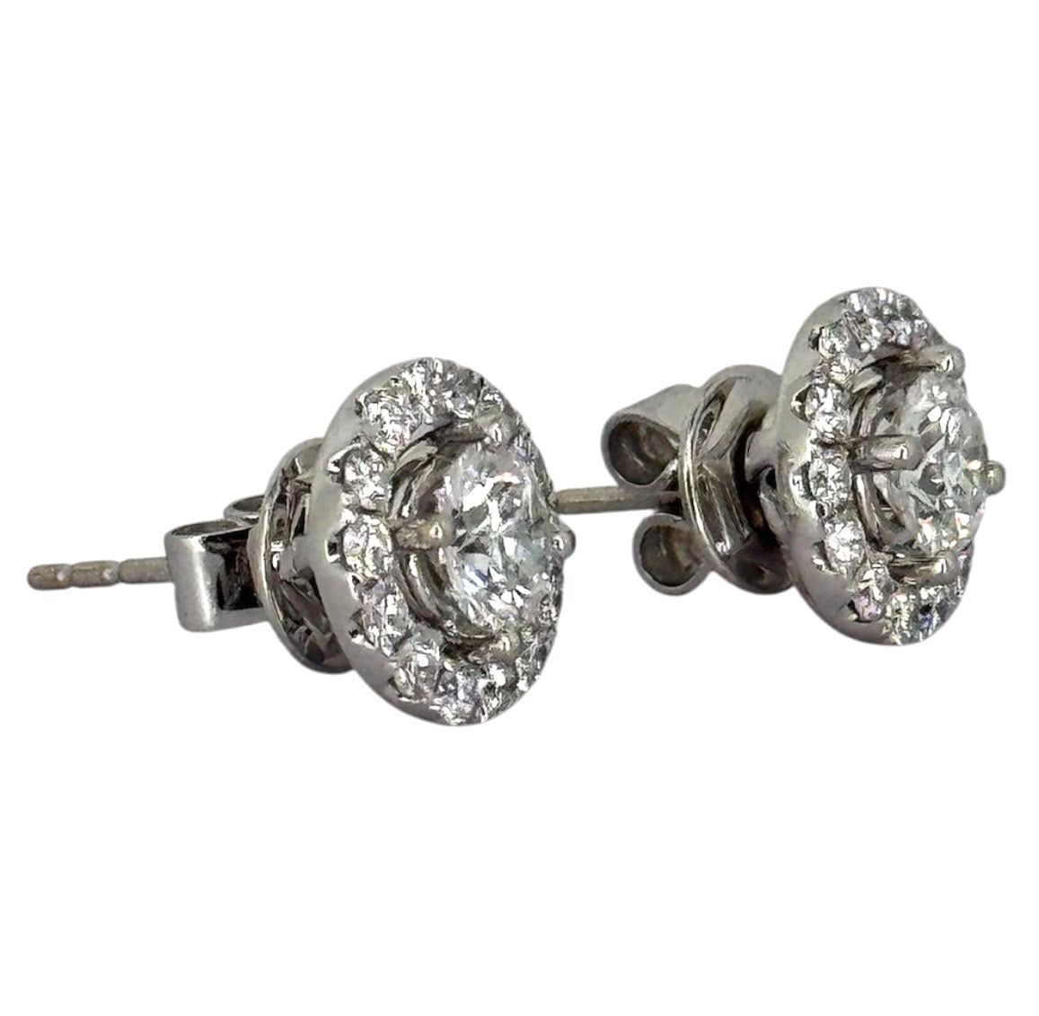 750WG 2Way Natural Diamond D2=Appx 1ct, D28=0.51cts Earring