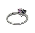 750WG Natural Diamond=0.37ct, Unheated Sapphire Appx 0.3ct Ring With Cert