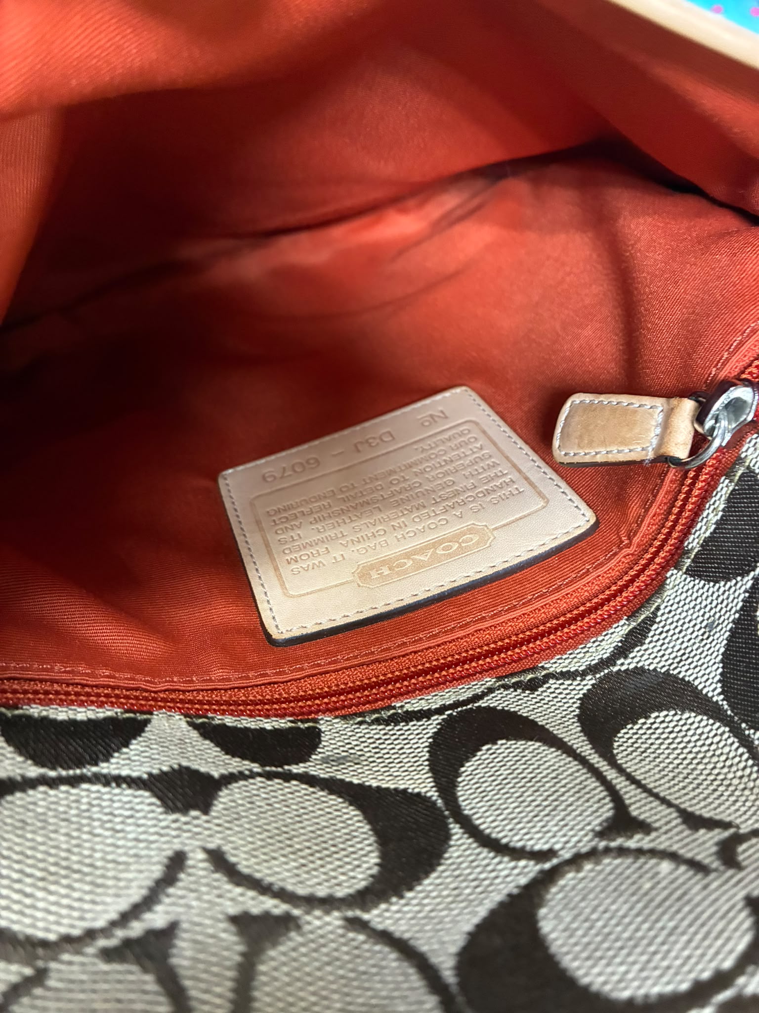 Coach Signature Tan And Brown Canvas Flap Crossbody Bag