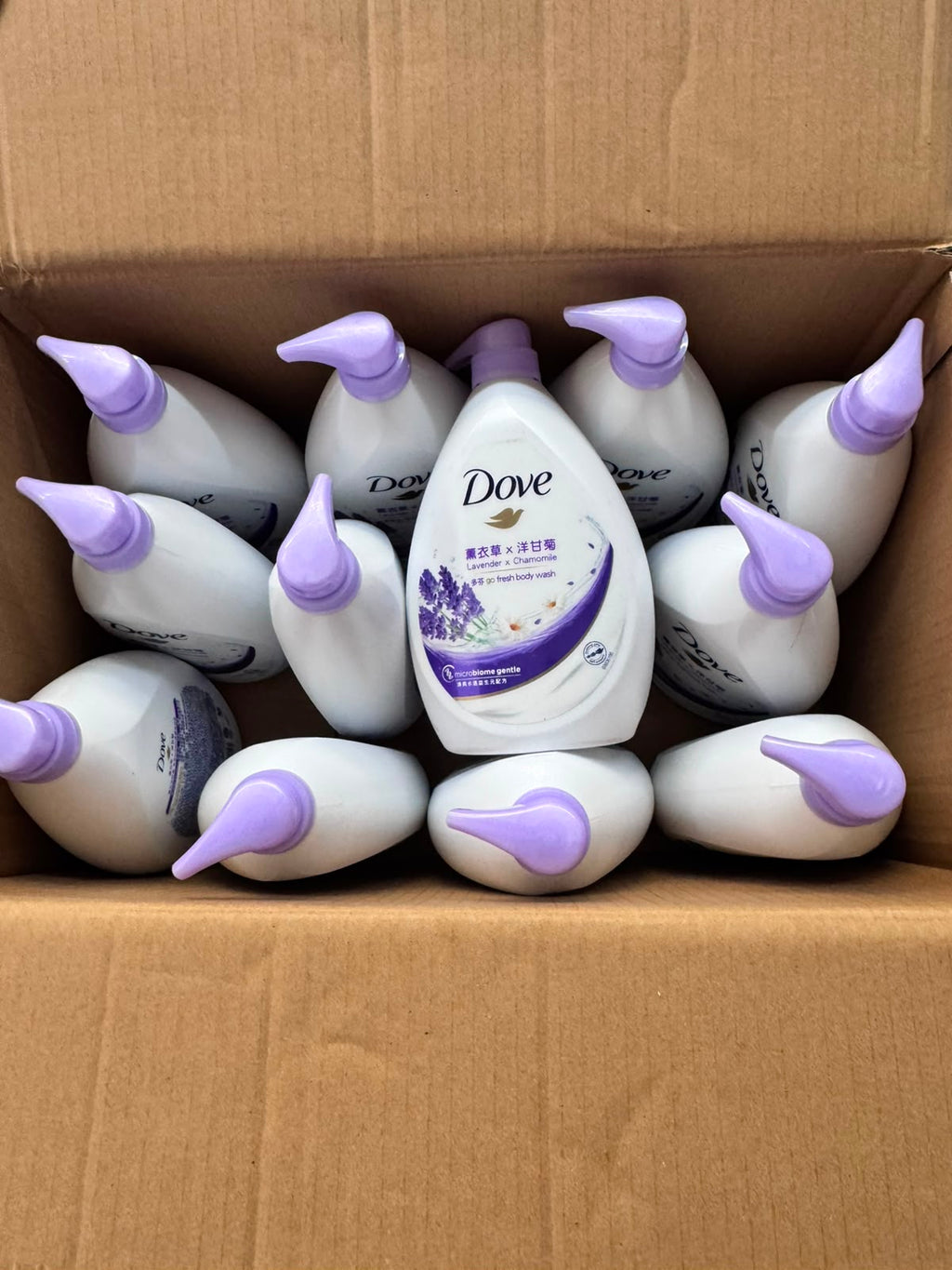 Dove Go Fresh Lavender & Chamomile Relaxing Body Wash 1L X 12Bottle, Carton