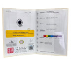 PT900 Blue Sapphire=3.2ct,Diamond=1.05ct Ring With Cert