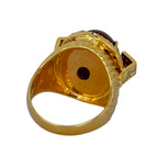 850YG Ruby Appx 8cts, Diamond Men RIng