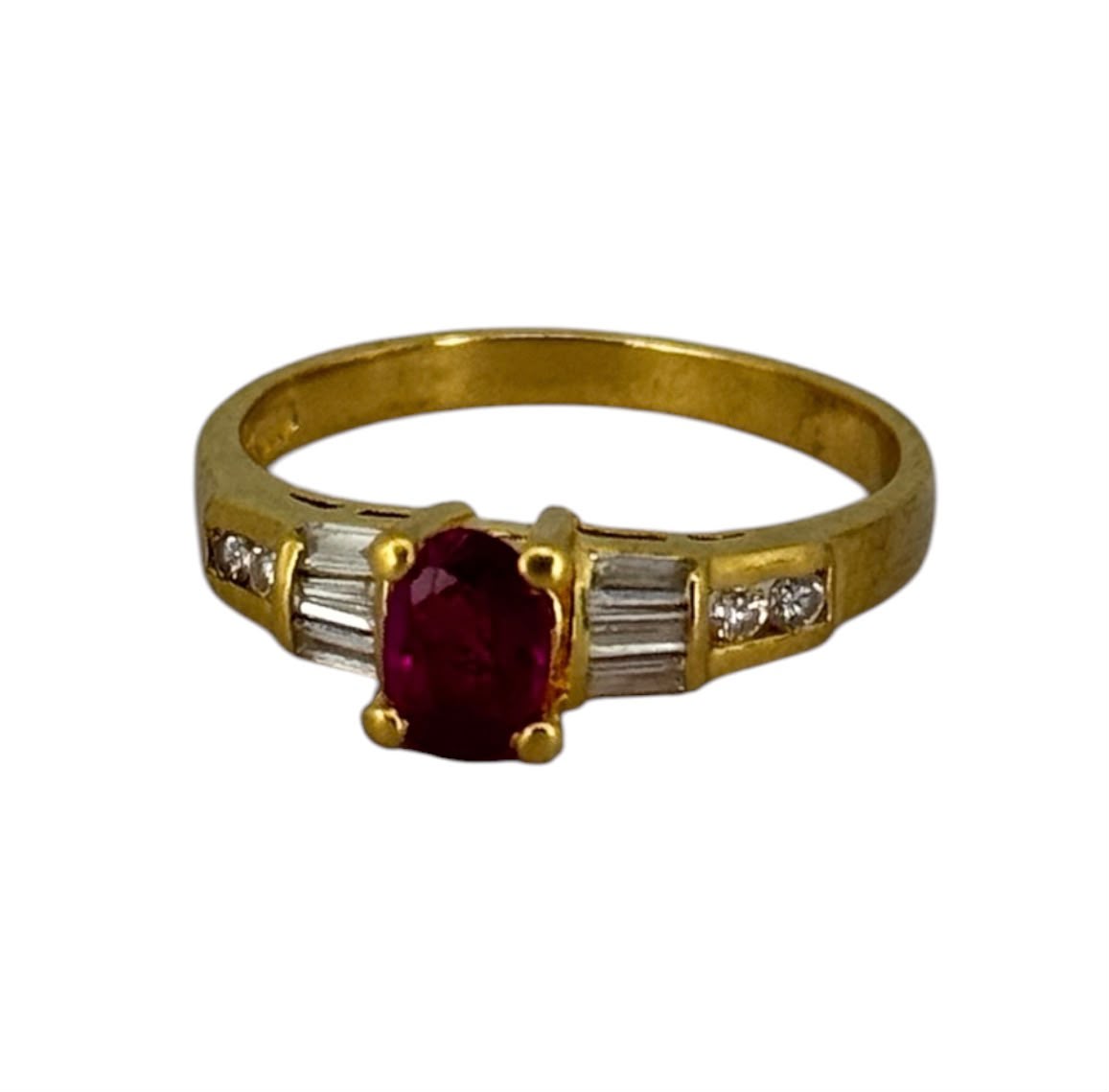 750YG Ruby Diamond Ring Main image