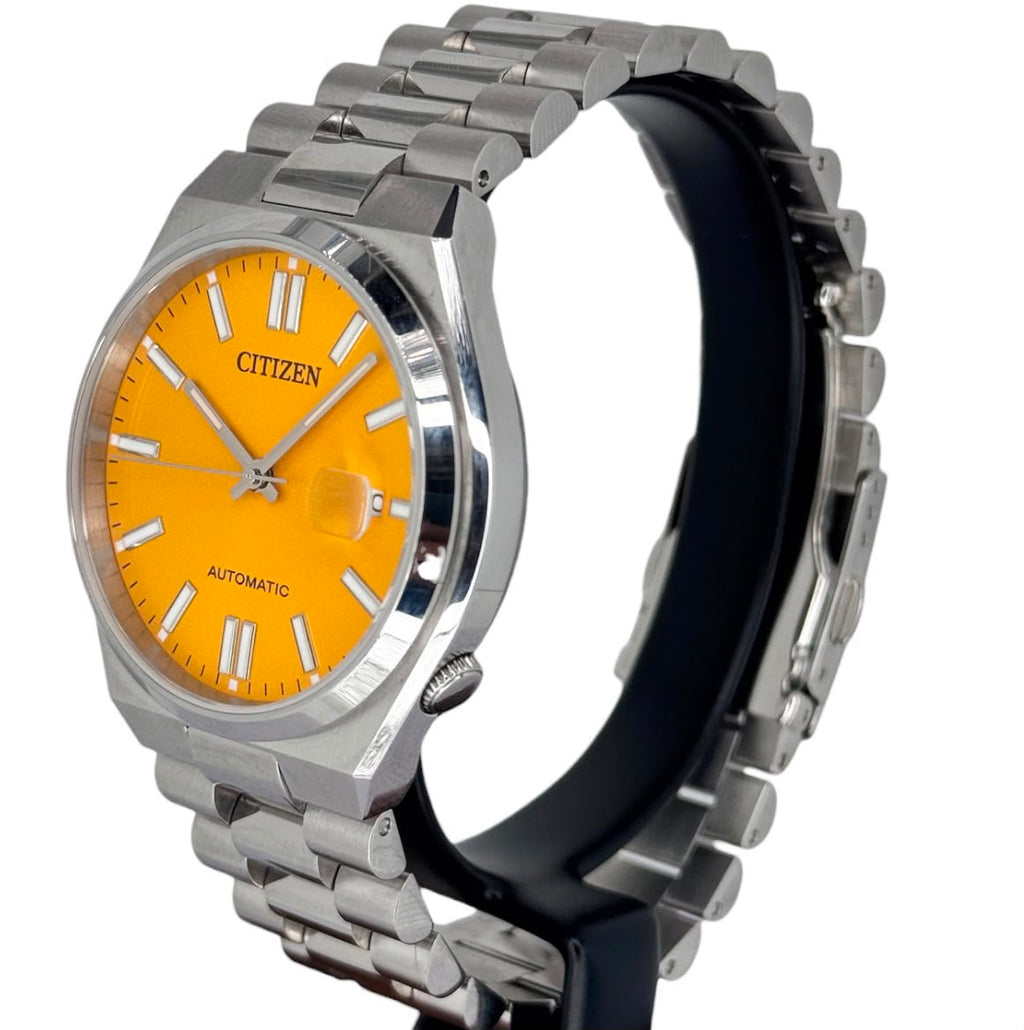 CITIZEN Tsuyosa Automatic Yellow Dial Watch, 40mm