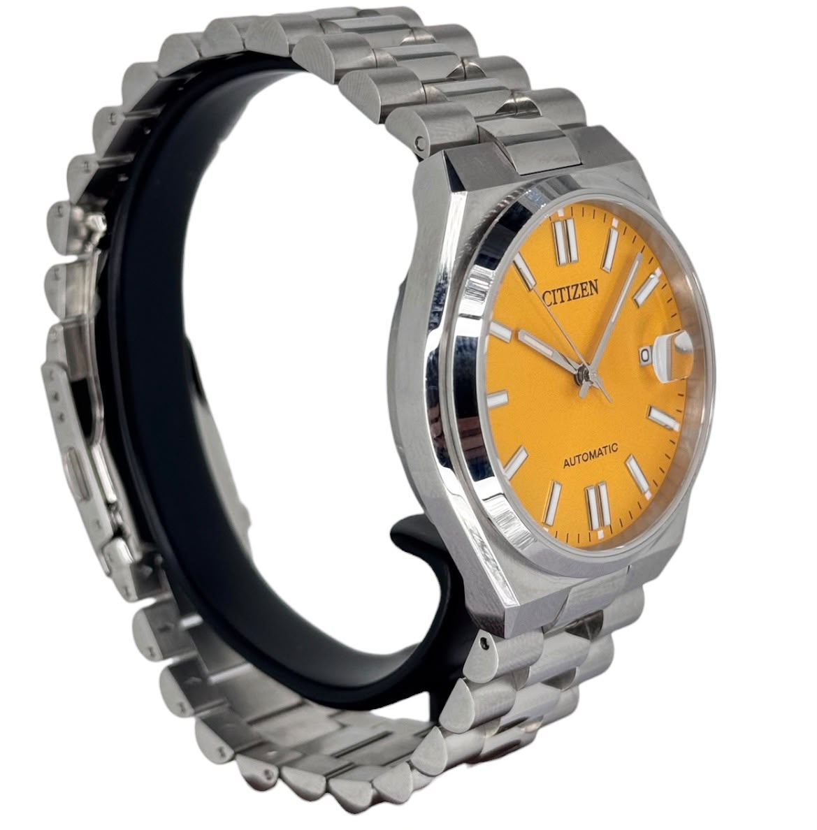 CITIZEN Tsuyosa Automatic Yellow Dial Watch, 40mm