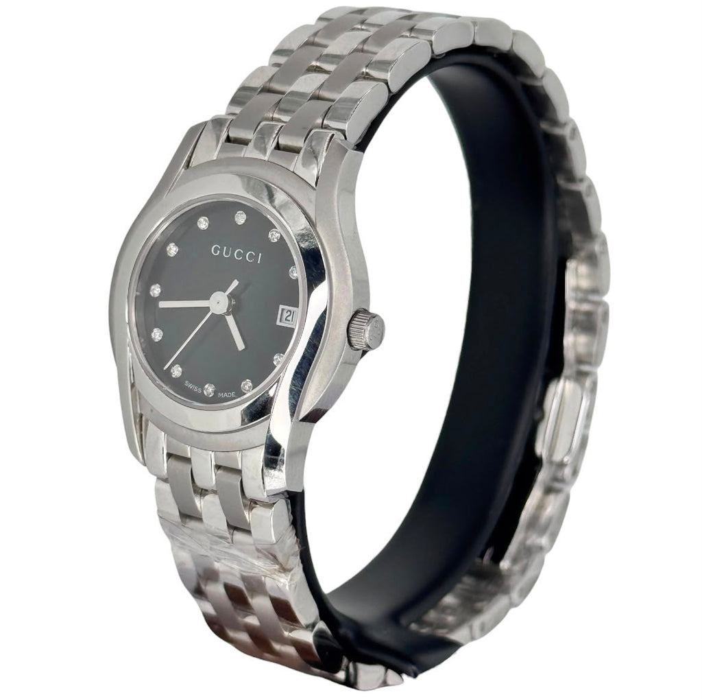 Gucci 5500L Diamond Index Quartz Watch , 27mm