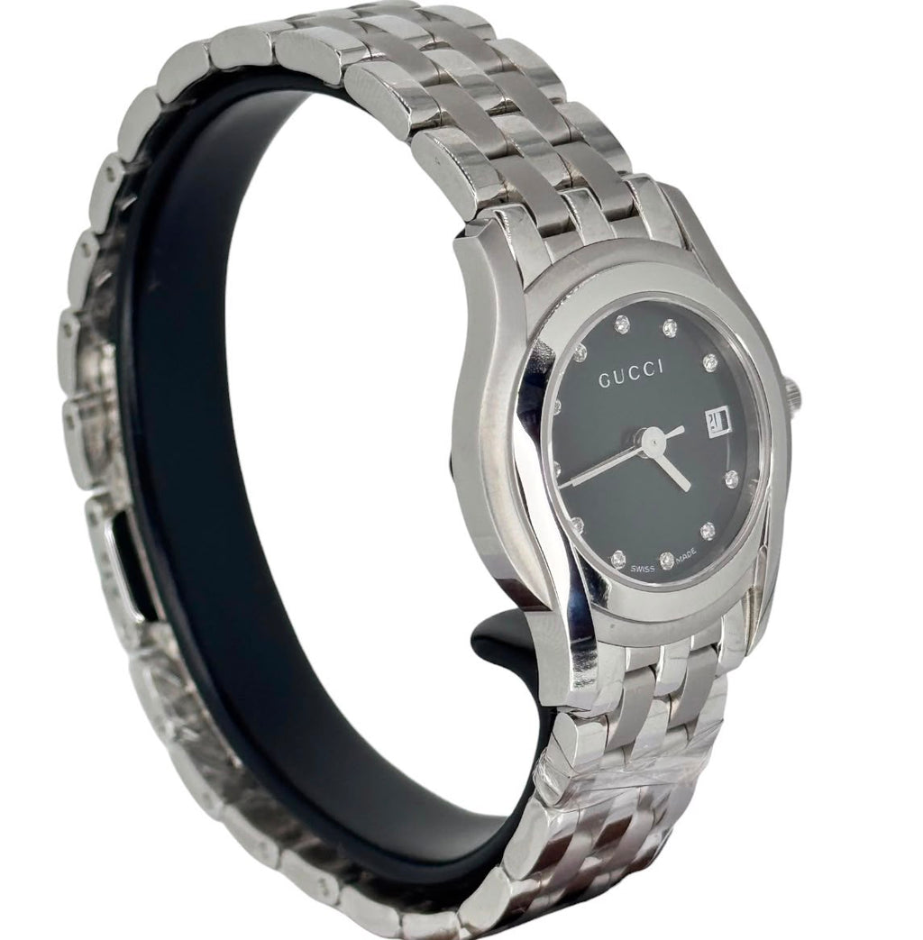 Gucci 5500L Diamond Index Quartz Watch , 27mm