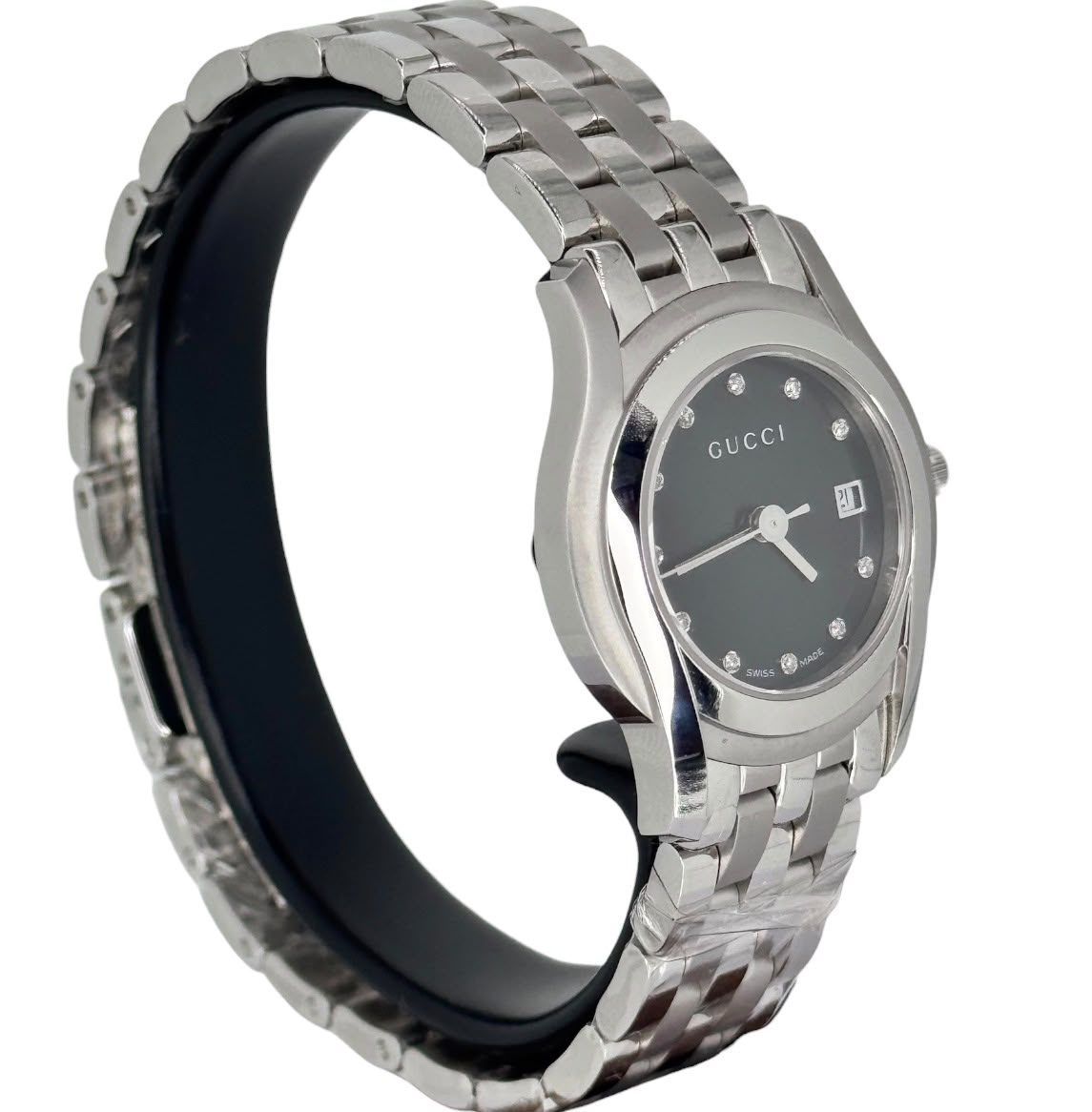 Gucci 5500L Diamond Index Quartz Watch , 27mm