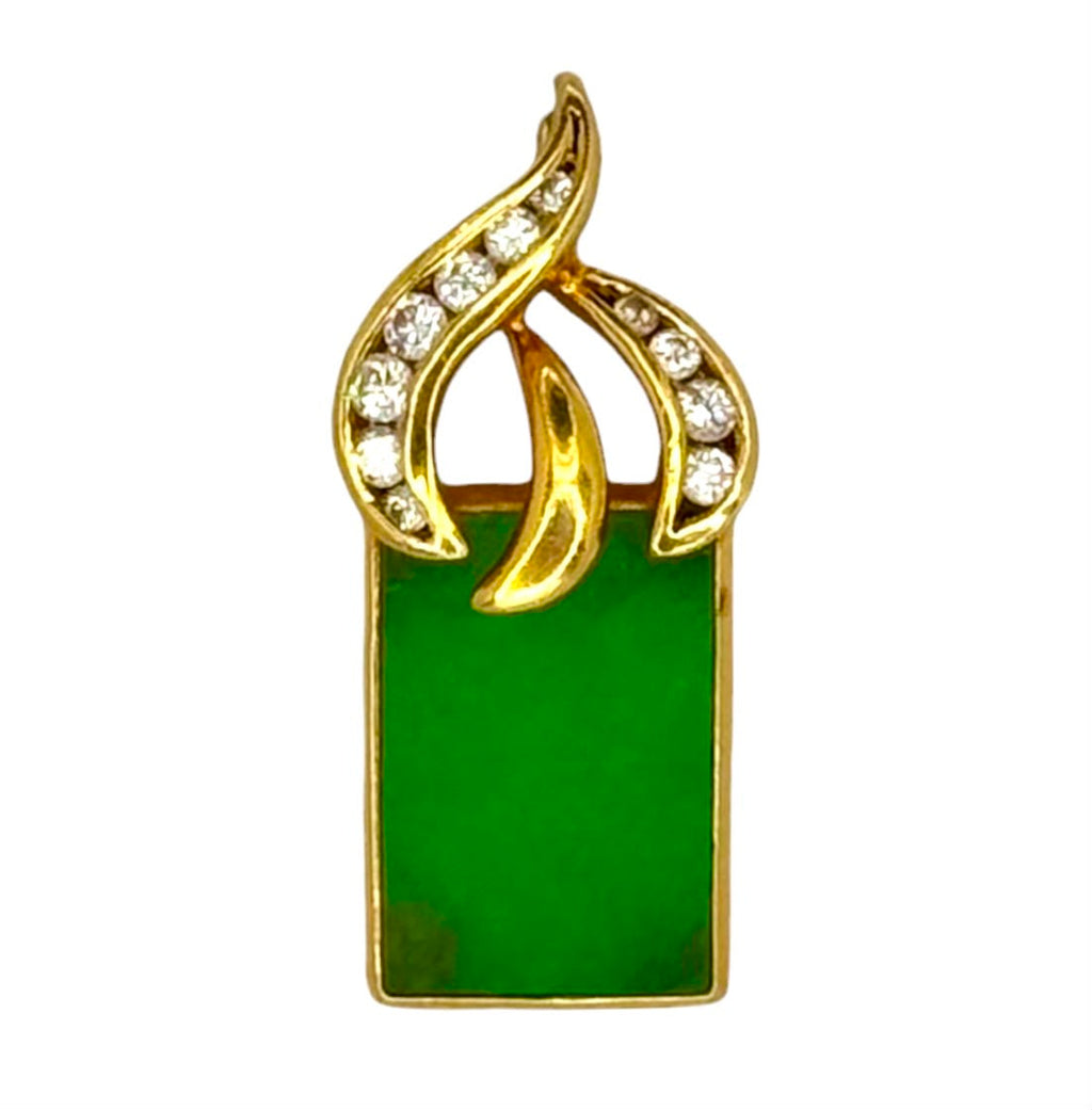 20KYG Diamond Jade Pendant
