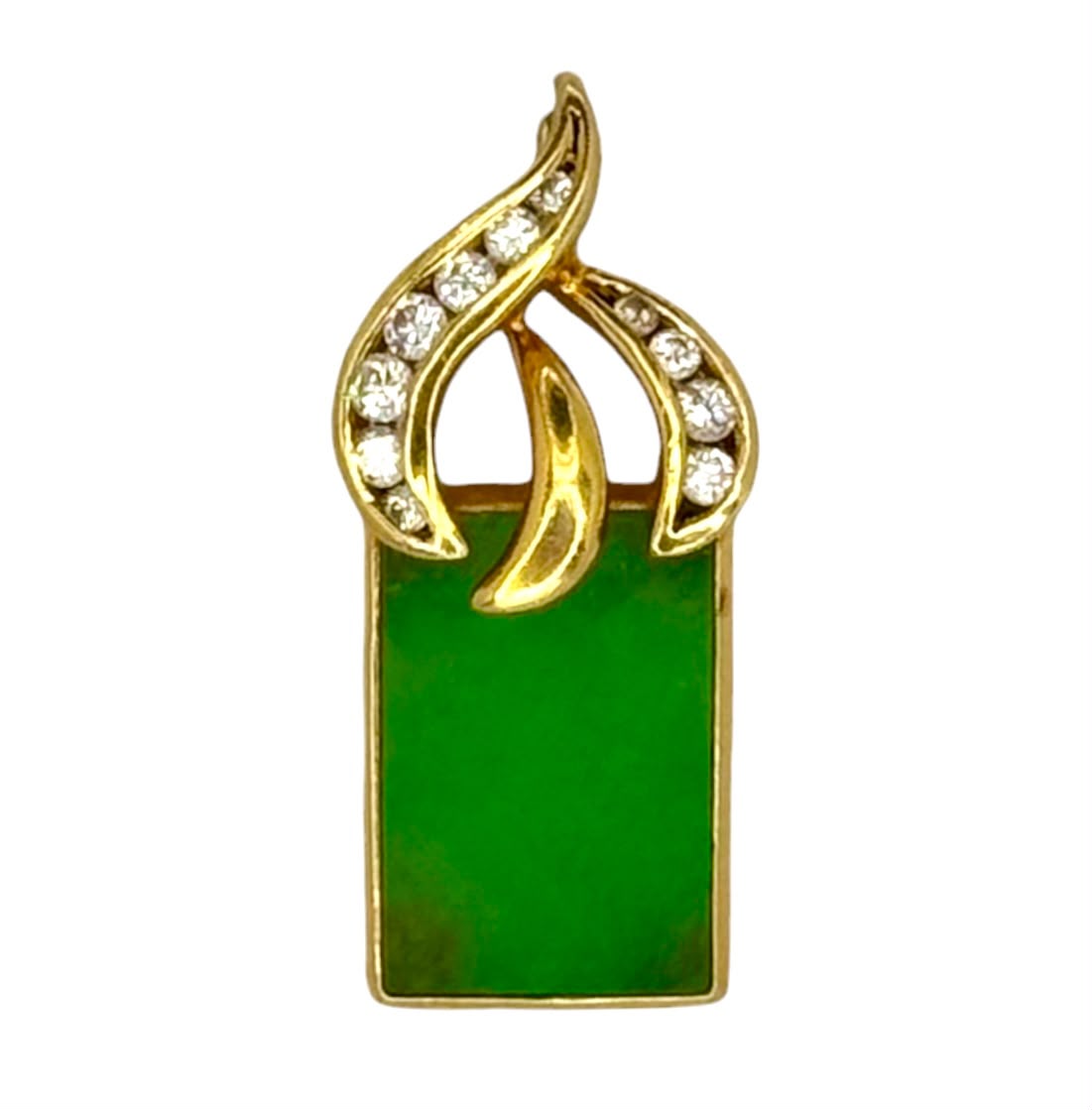 20KYG Diamond Jade Pendant