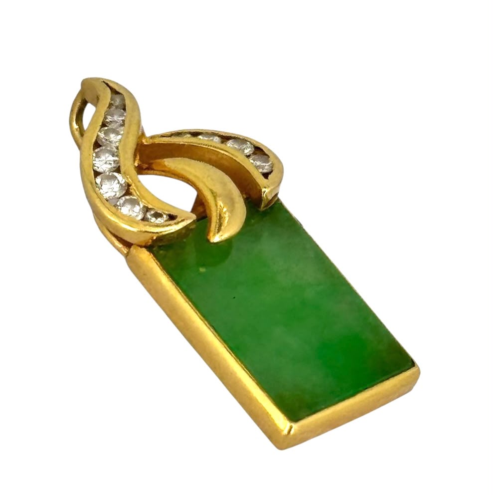 20KYG Diamond Jade Pendant Secondary image