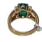 750YG Emerald Diamond Lady Ring