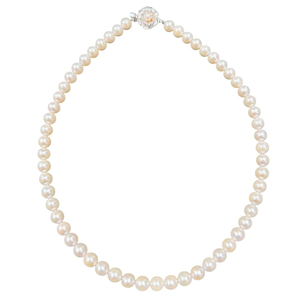 Pearl 7.0-7.4mm Necklace With Silver Clasp