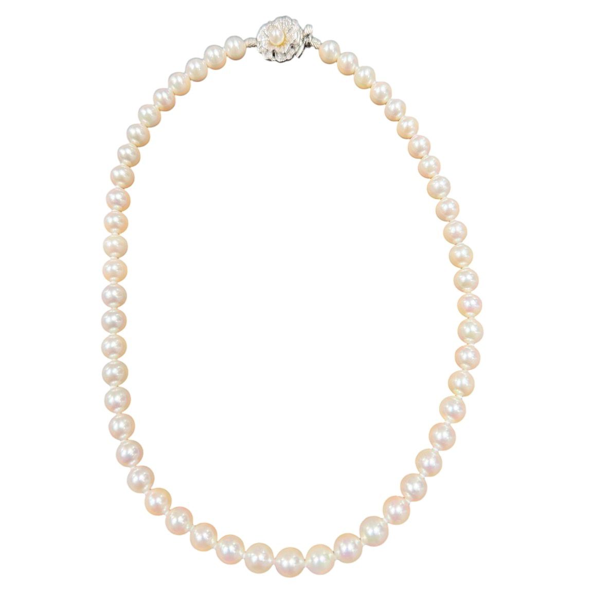 Pearl 7.0-7.04mm Necklace With Silver Clasp Main image