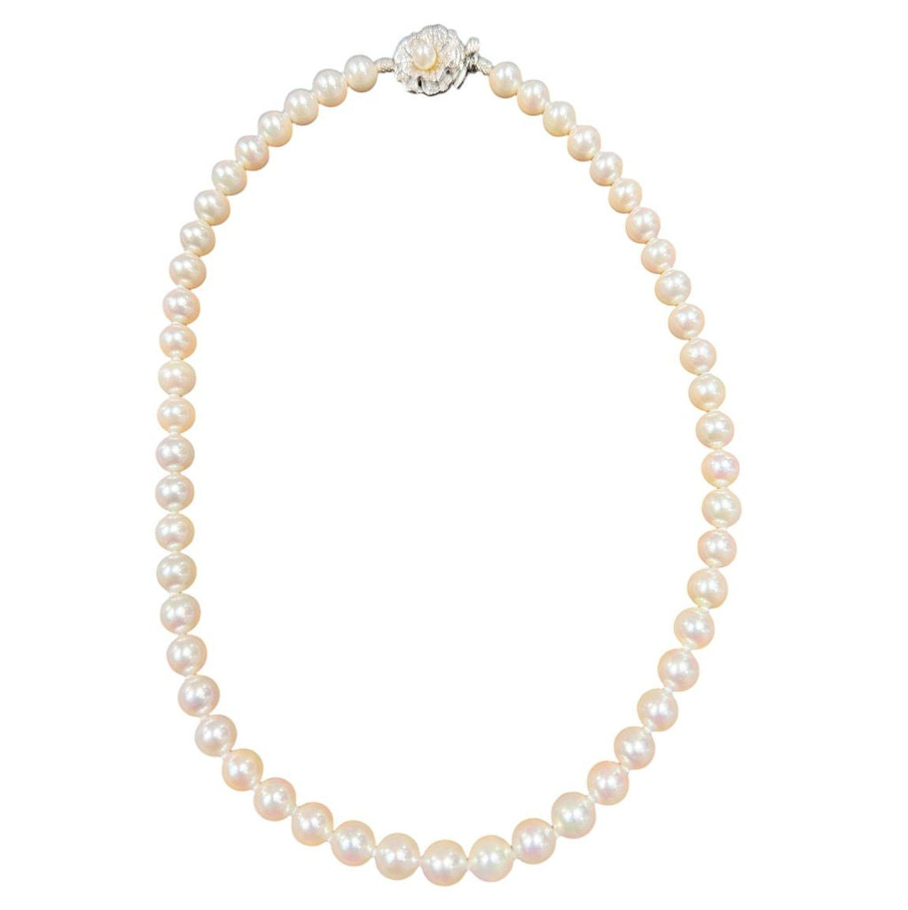 Pearl 7.0-7.04mm Necklace With Silver Clasp