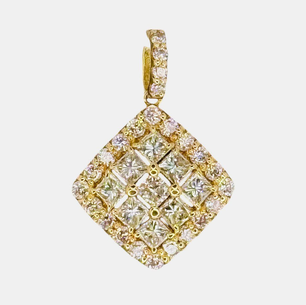 18KYG Diamond=1cts Pendant