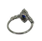 PT900 Royal Blue Sapphire=0.98cts, Diamond=0.31cts Ring With Cert