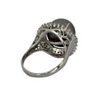 PT900 Black South Sea Pearl 12.3mm, Diamond=0.39cts Ring With Cert
