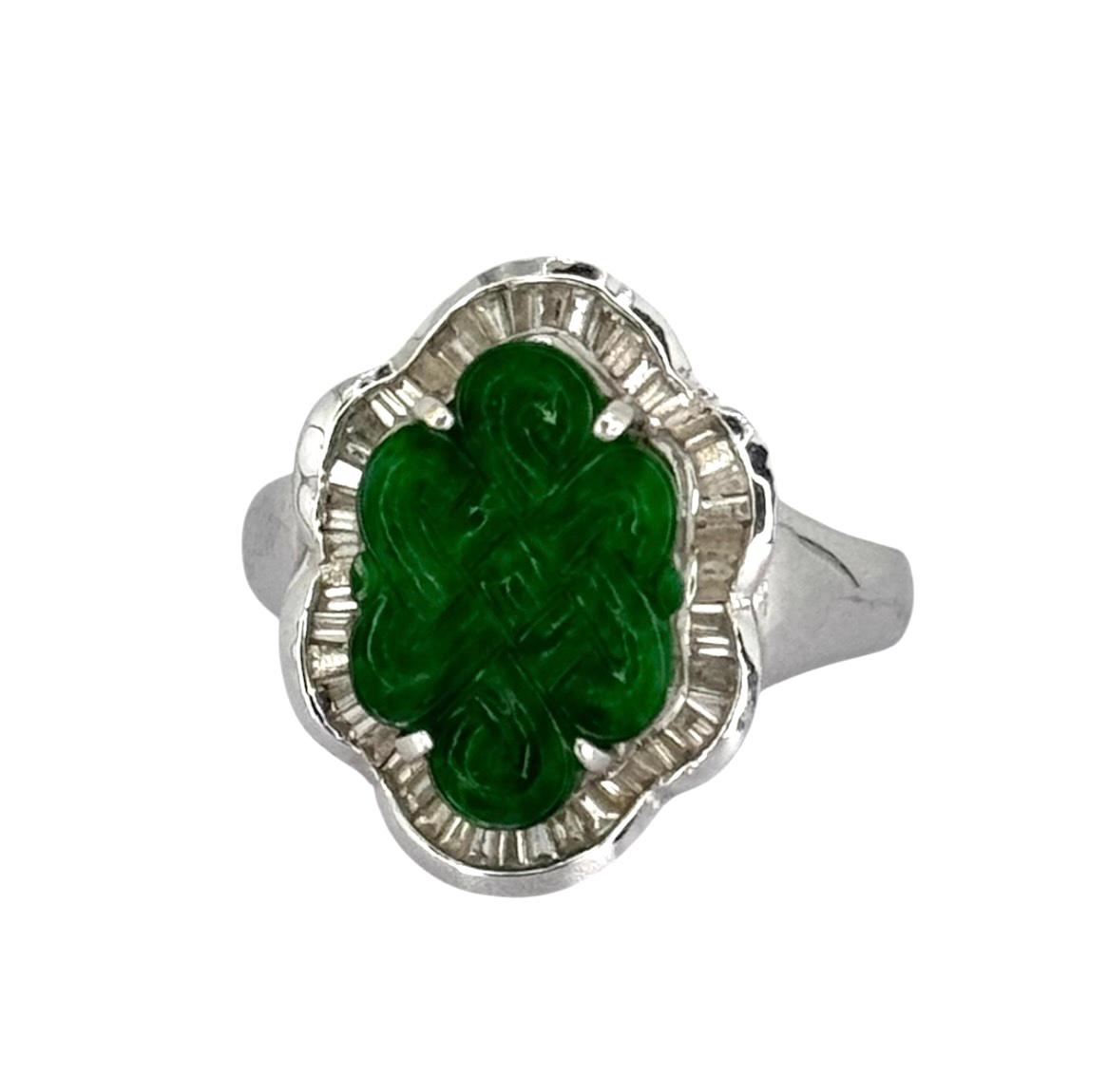 750WG Ruyi A Jade Diamond RIng