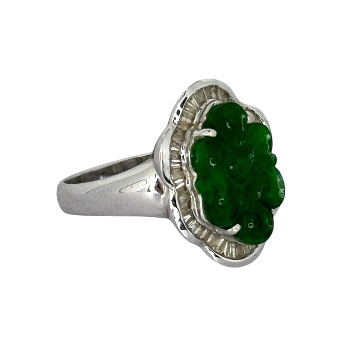 750WG Ruyi A Jade Diamond RIng