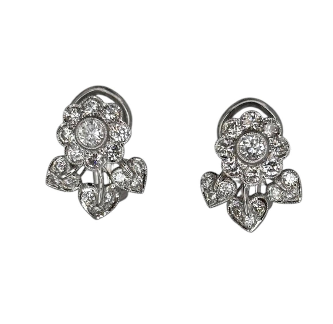 Larry 750WG Flora Diamond =1.22cts Earring