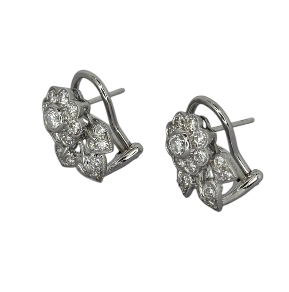 Larry 750WG Flora Diamond =1.22cts Earring