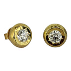 750YG Diamond D2=1.4cts Earring With Cert