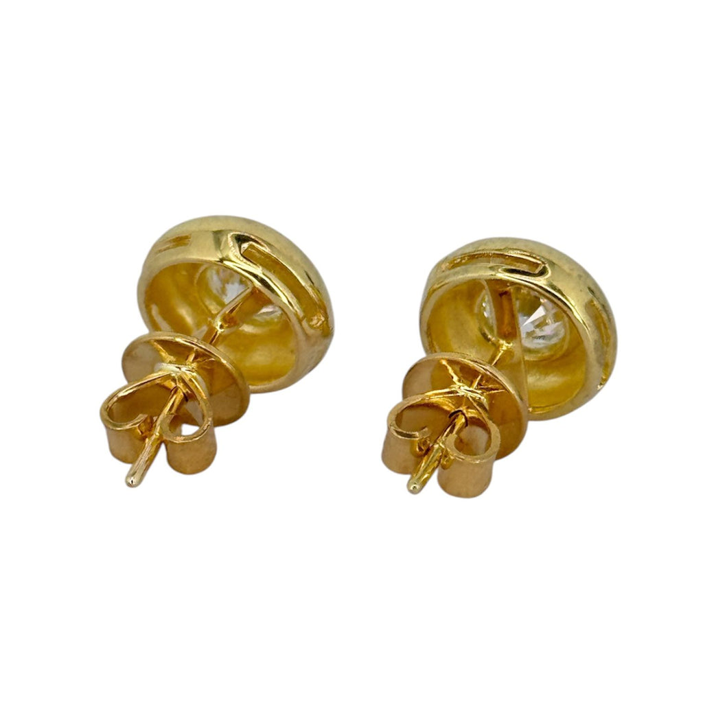 750YG Diamond D2=1.4cts Earring With Cert