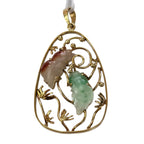 14KYG Duo Jade Pendant