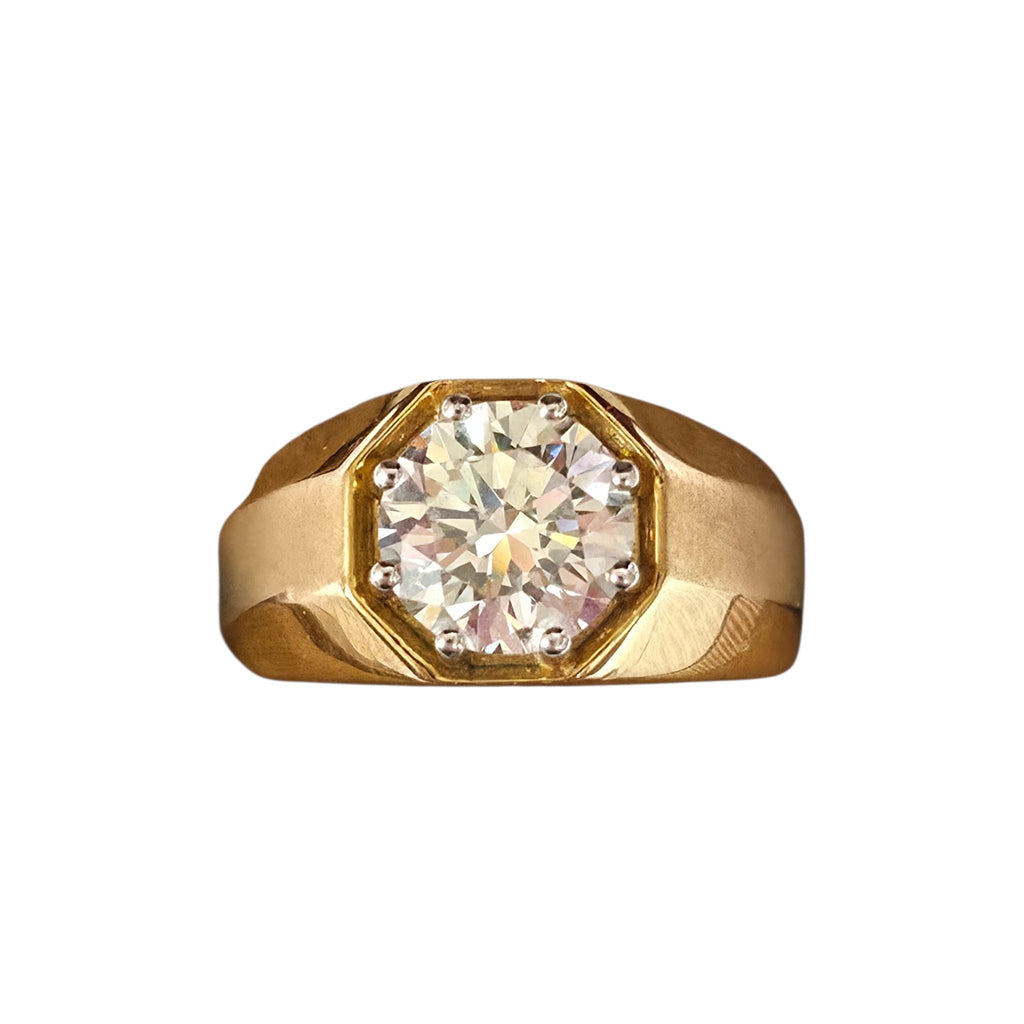 9KYG Lab Diamond Ring Men