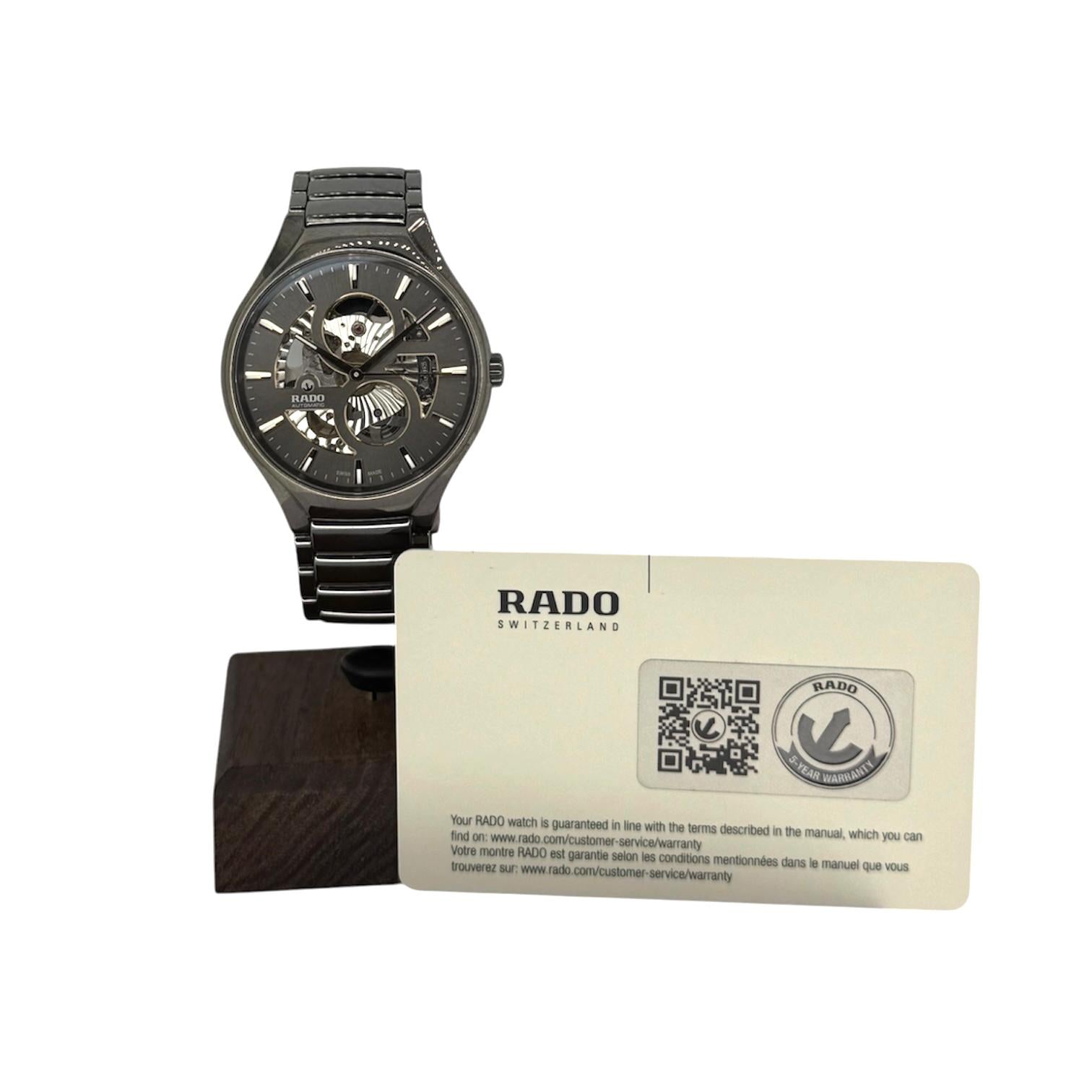 Rado True Round R27108112 Automatic Open Heart Automatic Watch, 40mm