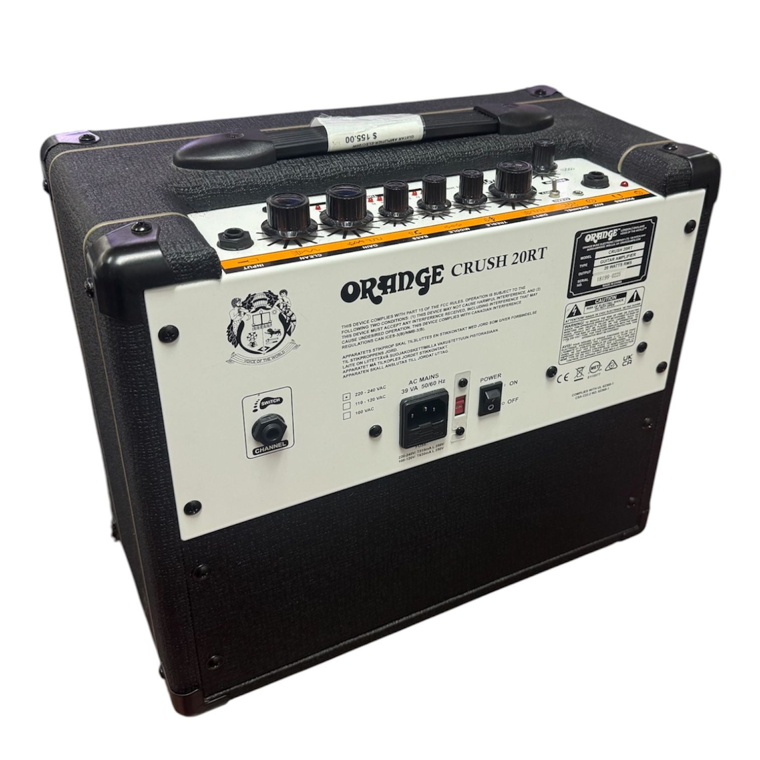 Orange Amplifier Crush 20 RT Black Reverb for Electric Guitar 20 watts with Tuners Secondary image